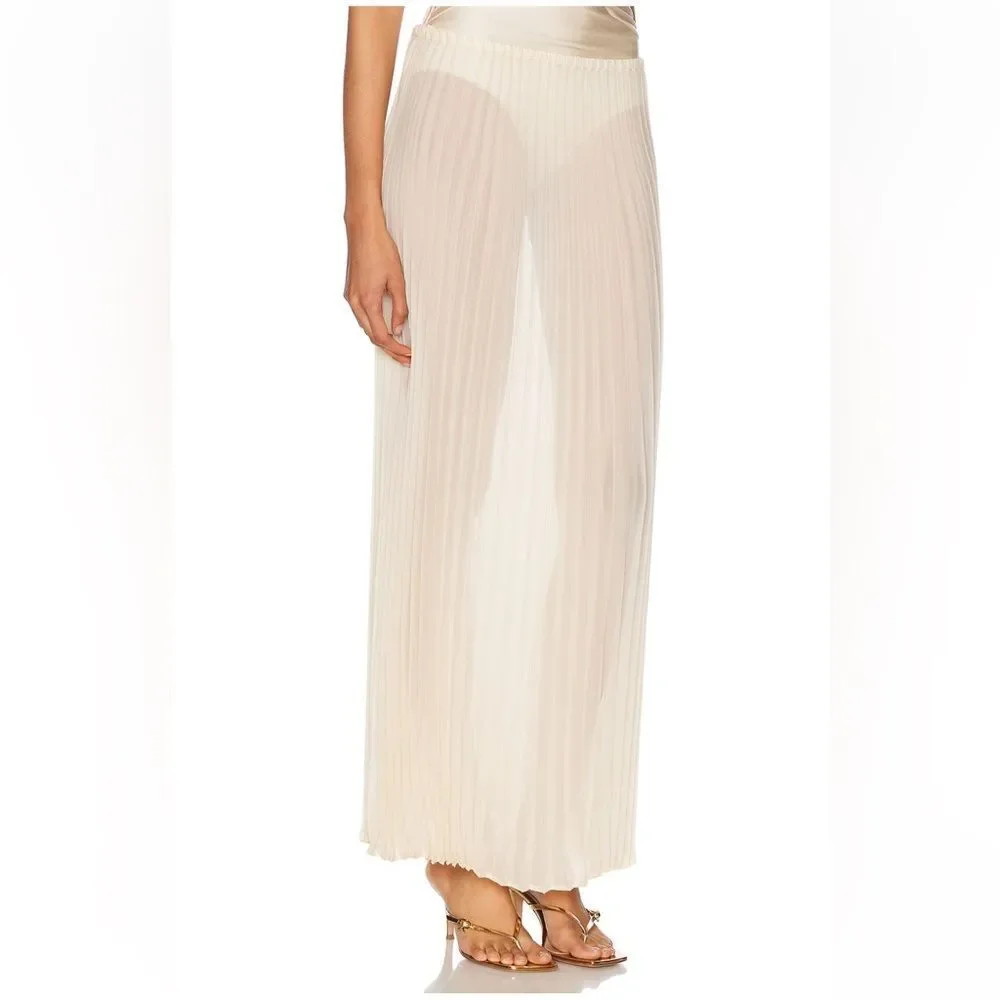 Shani Shemer Thora Maxi Skirt Cream Size Large - Picture 3 of 11